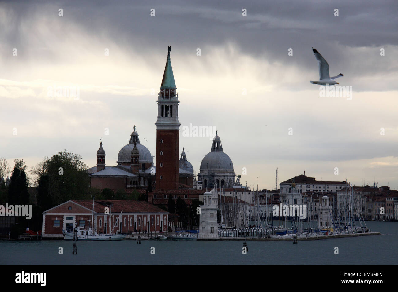 San Giorgio Maggiore nel tramonto vicino piazza san marco,Venezia,l'Italia,l'Europa Foto Stock