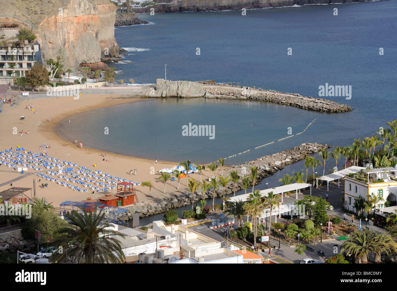 Spiaggia di Puerto de Mogan, Grand Isola Canarie, Spagna Foto Stock