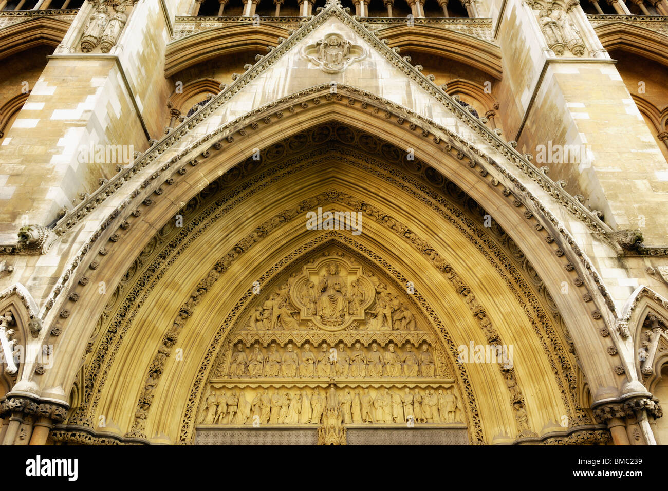 Entrata a Westminster Abbey - Londra, Regno Unito Foto Stock