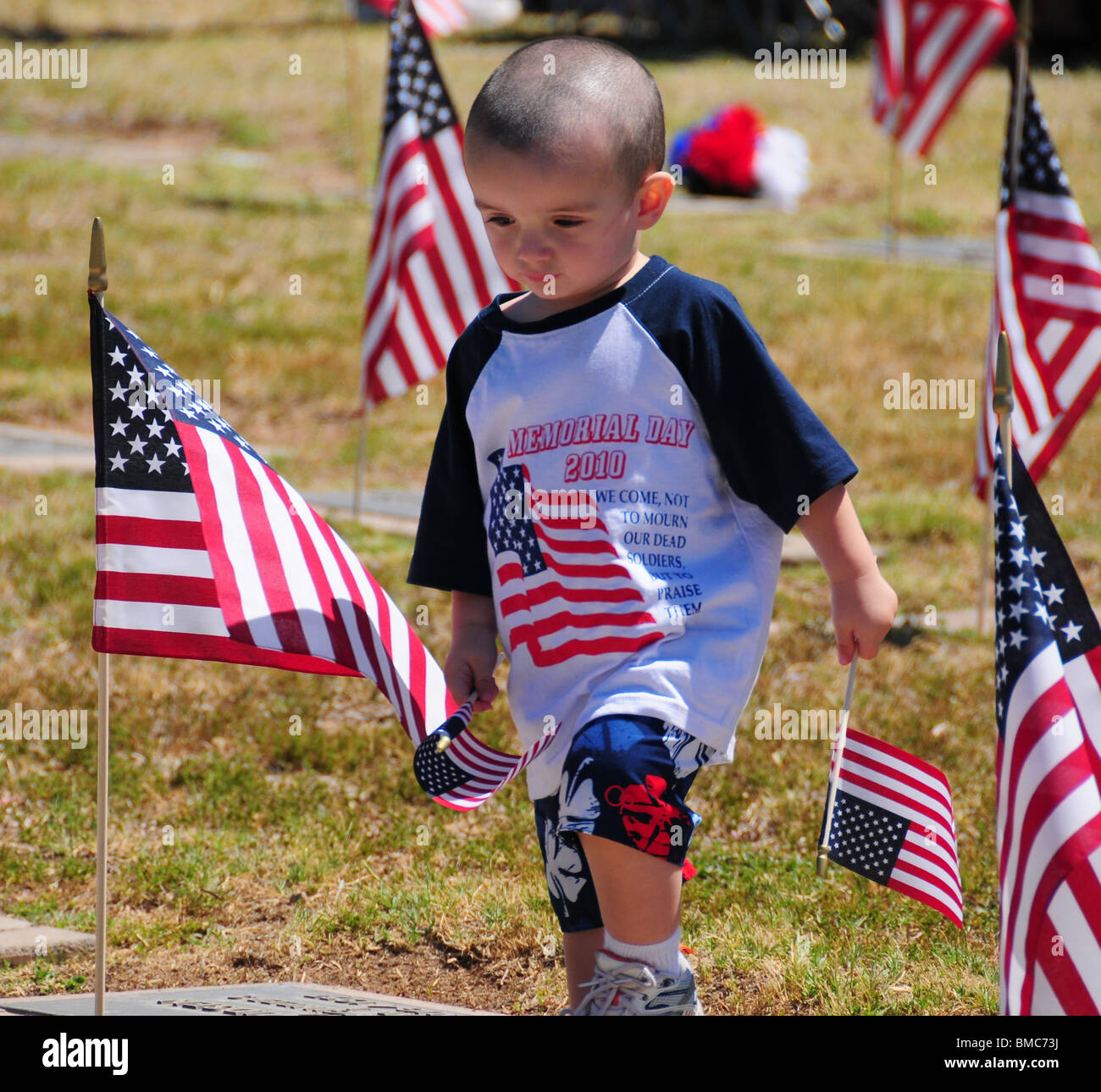 Veterani militari scomparsi sono stati onorati presso il Memorial Day Servizi a South Lawn cimitero, Tucson, Arizona, Stati Uniti. Foto Stock