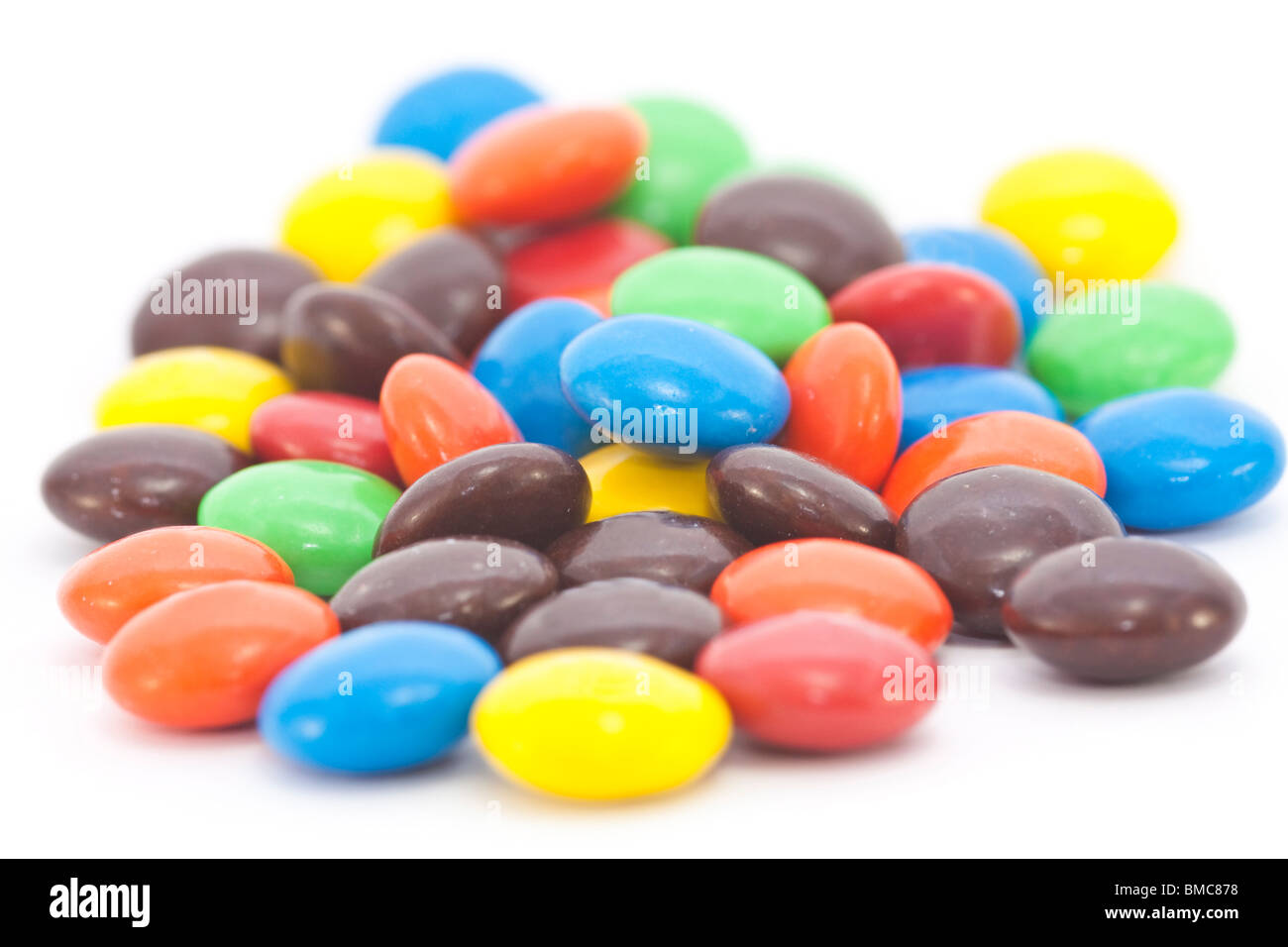 Multi-colore di candy isolato su uno sfondo bianco Foto Stock