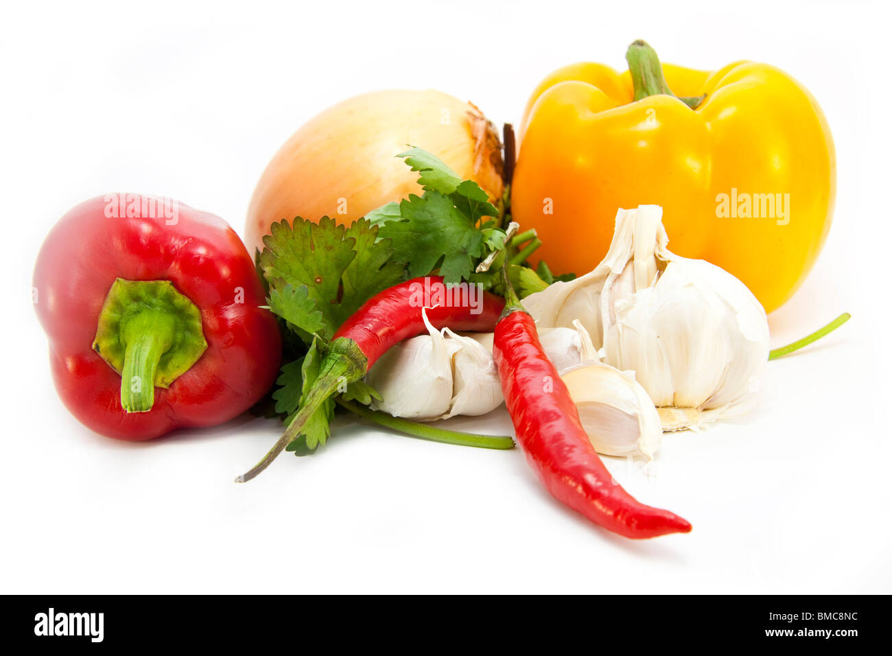 Prodotto alimentare su bianco Foto Stock