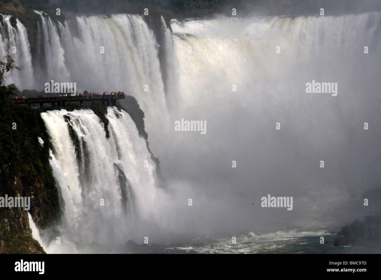 Salto Floriano, Iguassu Falls, Parco Nazionale di Iguazu, Puerto Iguazu, Brasile lato presa da Argentina Foto Stock