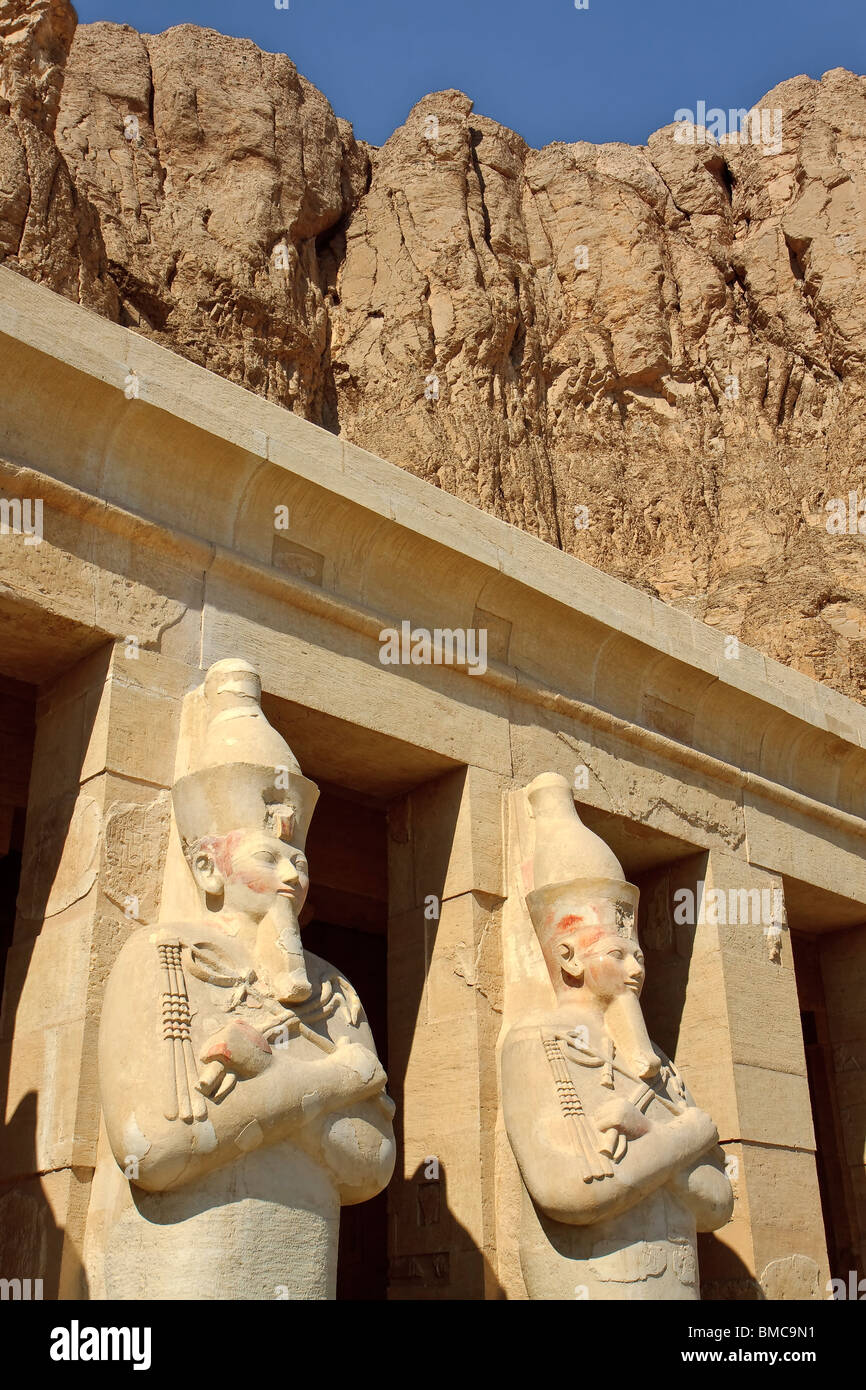 Egitto Tebe al Tempio della Regina Hatshepsut Foto Stock