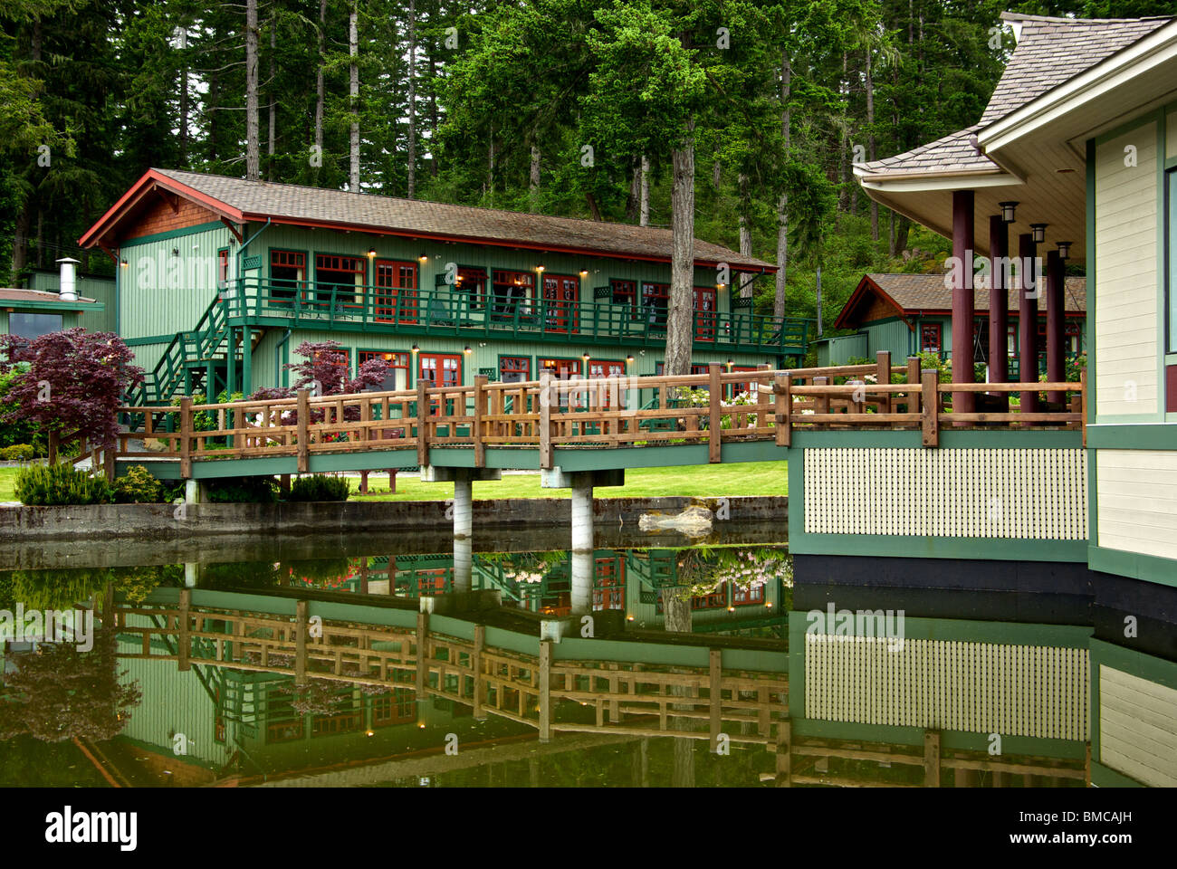 April Point Resort e Spa Isola Quadra BC Foto Stock