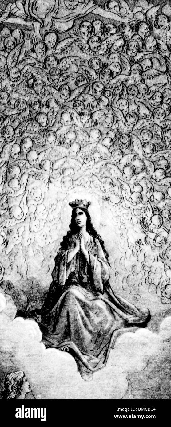 Madre di Dio in cielo dettaglio Foto Stock