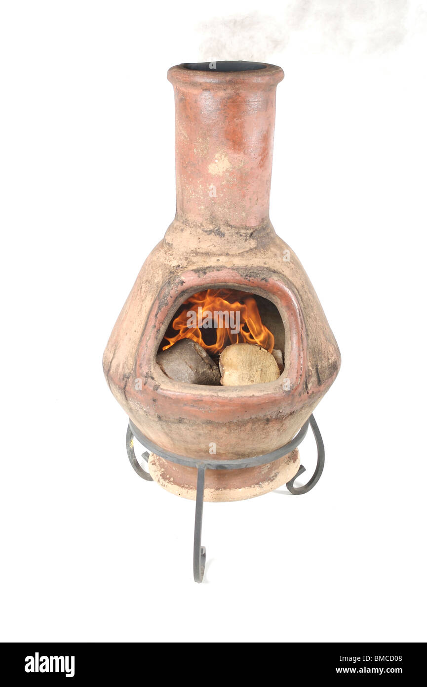 Messicano chiminea in terracotta Foto Stock