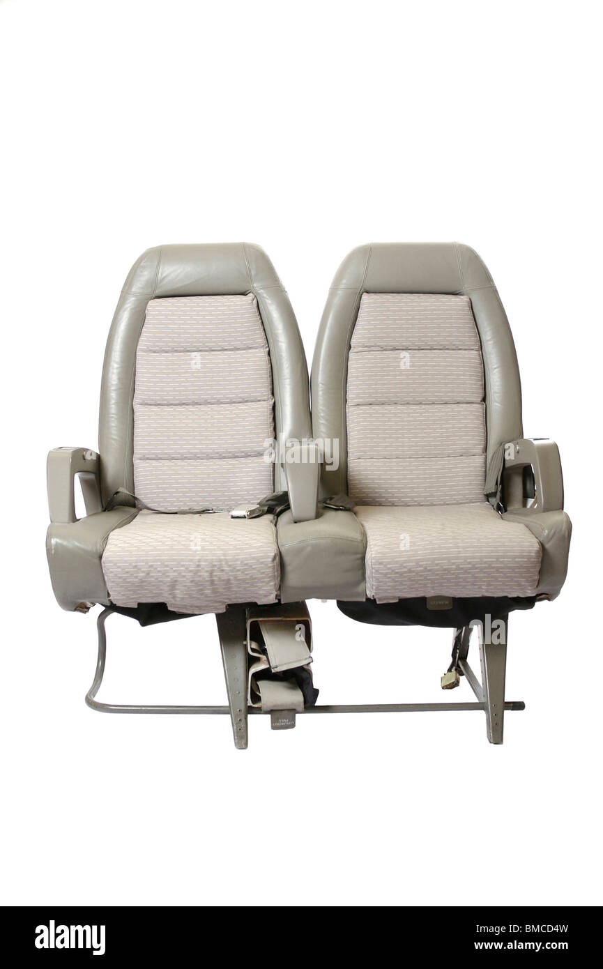 Concorde sedi piane su sfondo bianco Foto Stock