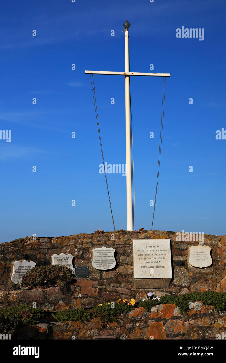 L'Hammond memoriale per le persone che sono morte nei campi di concentramento su Alderney, Channel Island Regno Unito Foto Stock