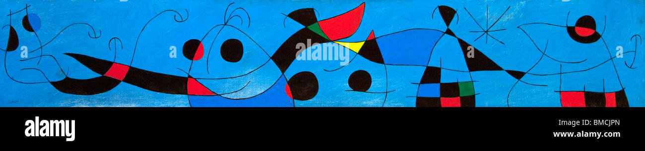 La pittura di Joan Miro a Fundacio Pilar i Joan Miro Foundation Cala Major Maiorca Mallorca Spagna Europa Foto Stock
