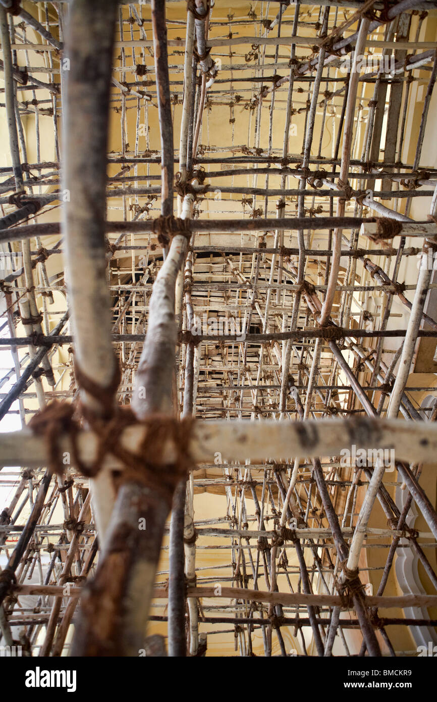 Impalcature di bambù, India Foto Stock
