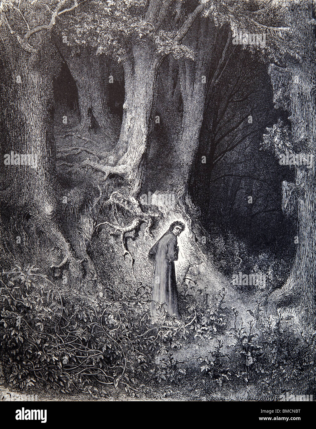 Incisione di Gustave Doré da Dante Alighieri nella Divina Commedia "l'Inferno" o "Visioni dell'Inferno"; Foto Stock