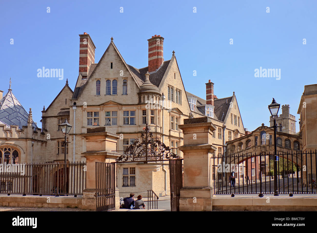 Regno Unito Oxford vista di Hertford College Foto Stock