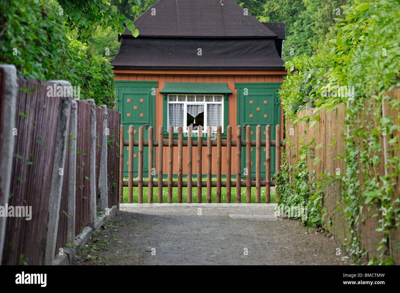 Giardino Storico casa dal 1924, Lipsia, Germania Foto Stock