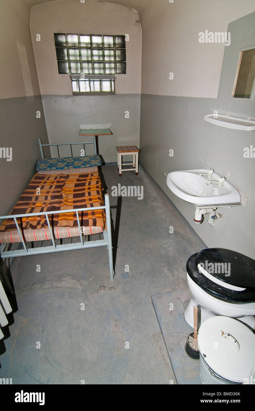 Cella, ex prigione di stato servizio di sicurezza della RDT, Potsdam, Brandenburg Foto Stock