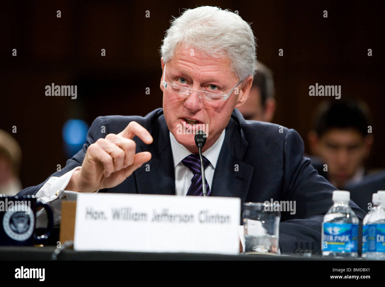 L'ex Presidente Bill Clinton e Gates Foundation fondatore Bill Gates. Foto Stock