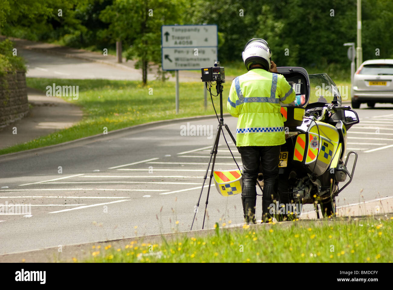 Polizia fotocamera velocità Foto Stock