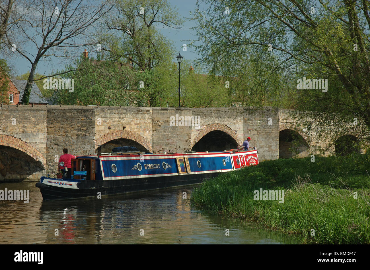 Il fiume Nene, Islip, Northamptonshire, England, Regno Unito Foto Stock