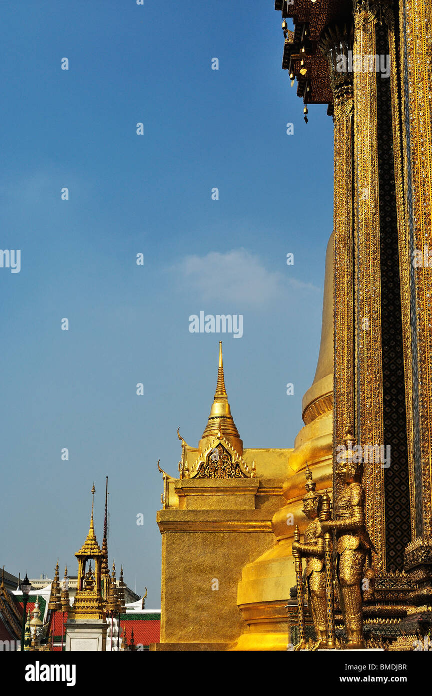 Terrazza superiore, il Grand Palace, Bangkok, Thailandia Foto Stock