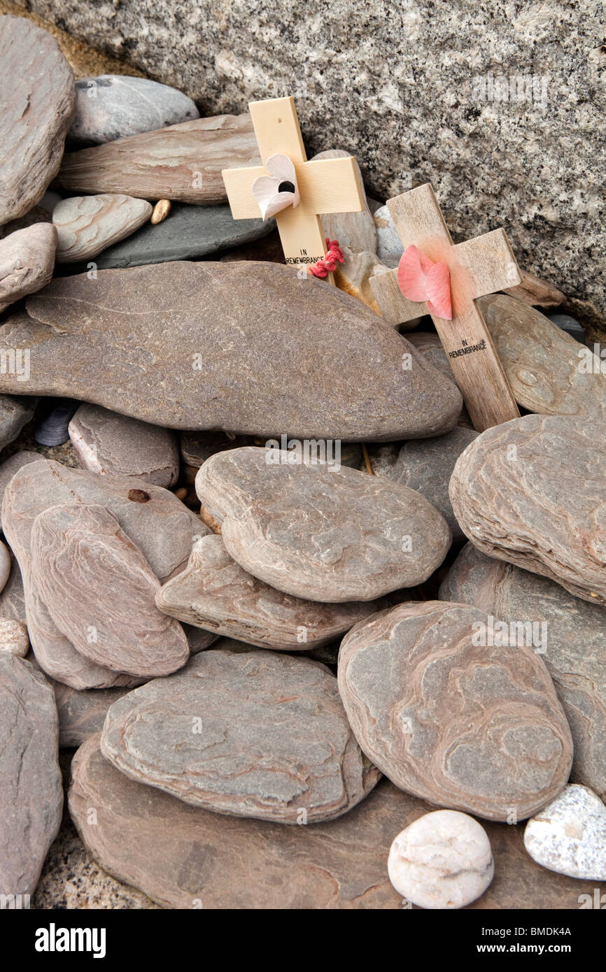 Regno Unito, Inghilterra, Devon, Slapton sands D giorno lo sbarco delle forze americane memorial Foto Stock