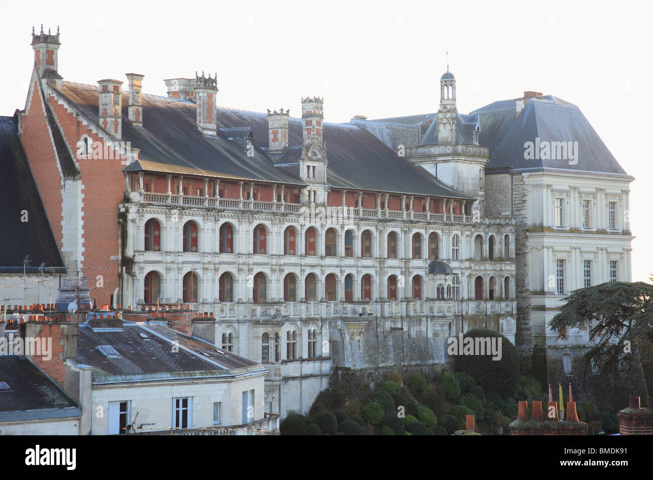 Il castello rinascimentale di Blois costruita tra il XIV e il XVII secolo Foto Stock
