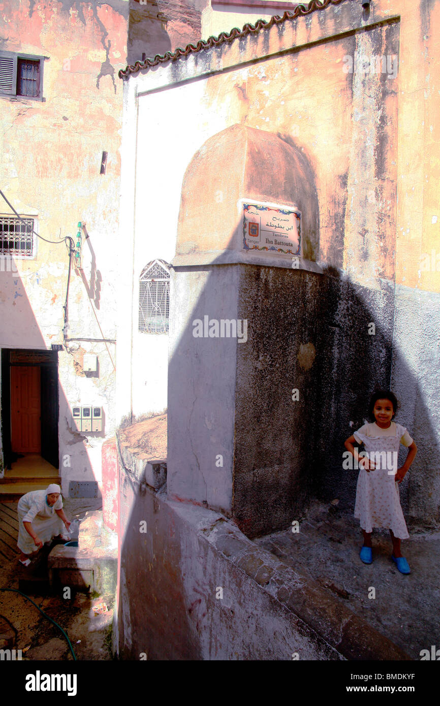 Tomba di Ibn battuta nella medina di Tangeri Marocco Foto Stock