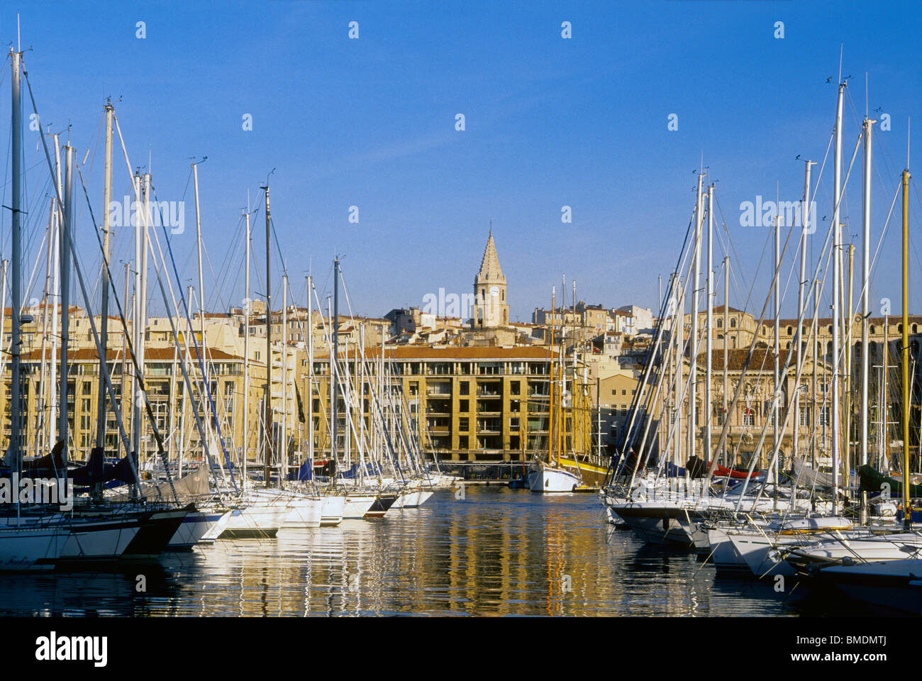 Il vecchio porto di Marsiglia Foto Stock