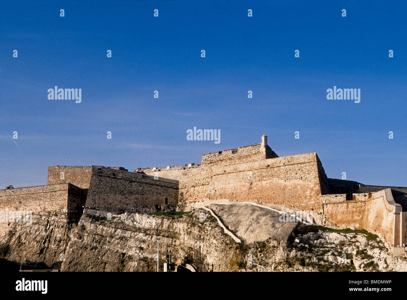 Il Saint Nicolas fortezza nel porto vecchio di Marsiglia Foto Stock