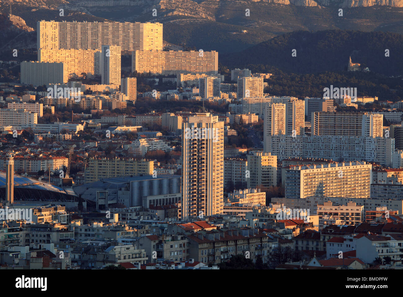Panoramica del quartiere nord di Marsiglia Foto Stock