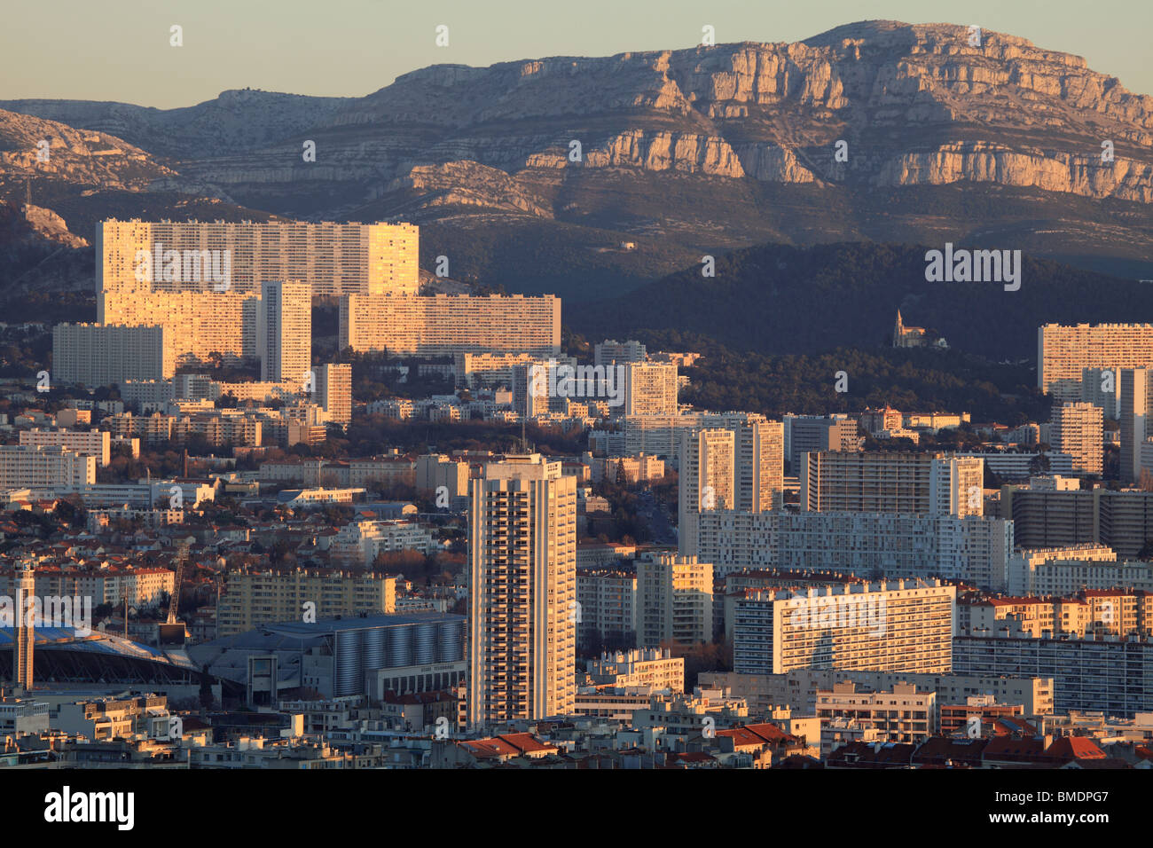 Panoramica del quartiere nord di Marsiglia Foto Stock