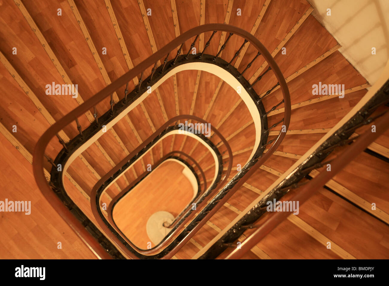 Dettaglio di un hotel scalinata dal di sopra Foto Stock