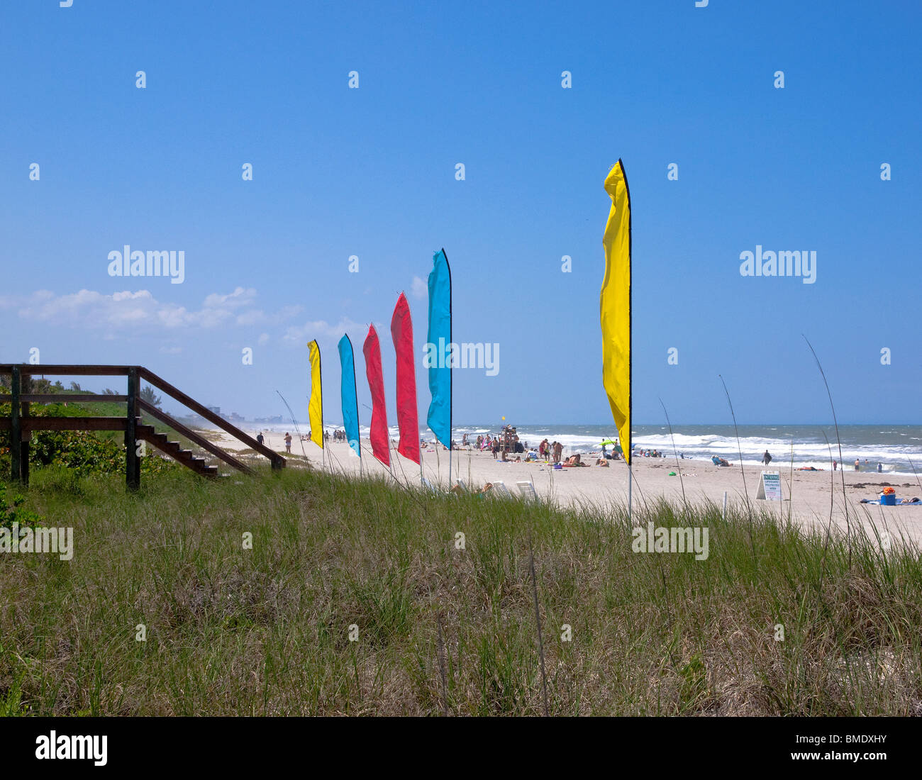 Sito della Old Melbourne Beach Casino sull'Oceano Atlantico sulla costa orientale della Florida in Florida centrale Foto Stock