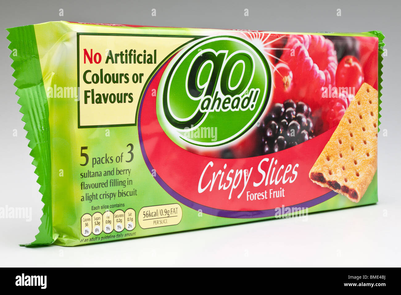 Pacchetto di andare avanti di frutta di bosco fette croccanti Foto Stock