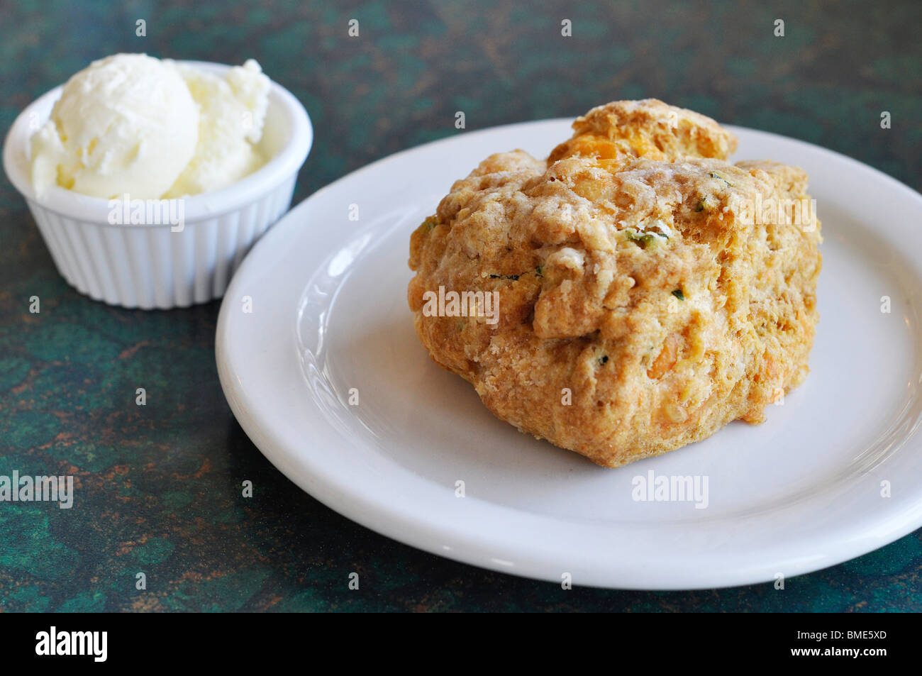 Gustosa erba Scone Foto Stock