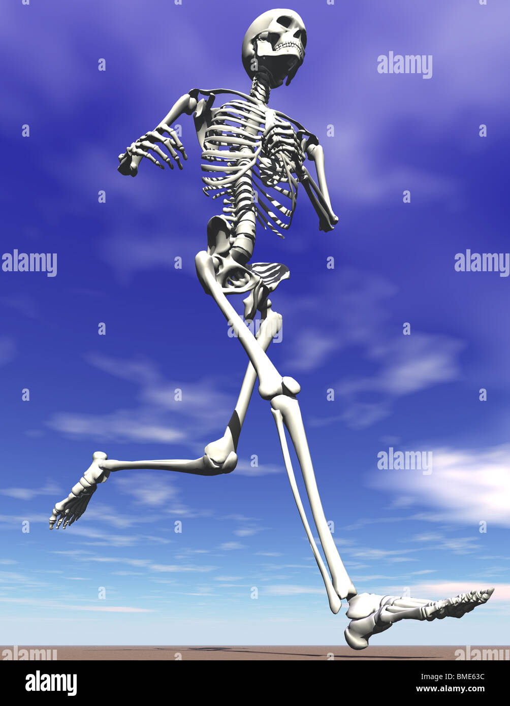 In esecuzione o scheletro di jogging Foto Stock