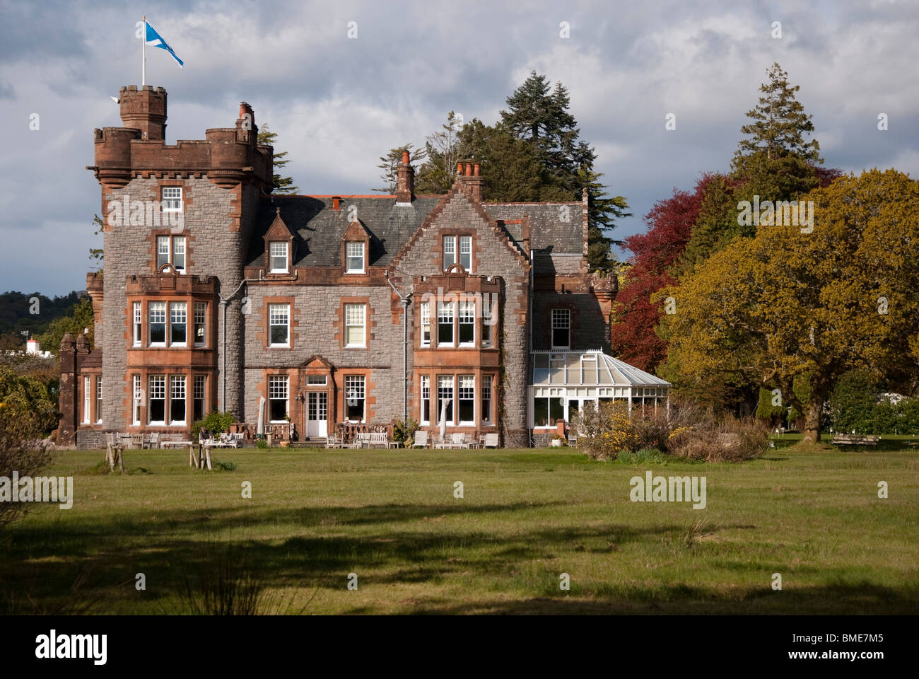 Isle of Eriska Lusso 5 Stelle Hotel scozzese Ledaig da Oban Argyll west costa occidentale Highlands della Scozia UK Regno Unito Foto Stock