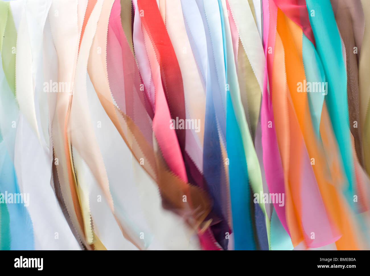 Multi colorate pezzo di stoffa, close-up Foto Stock