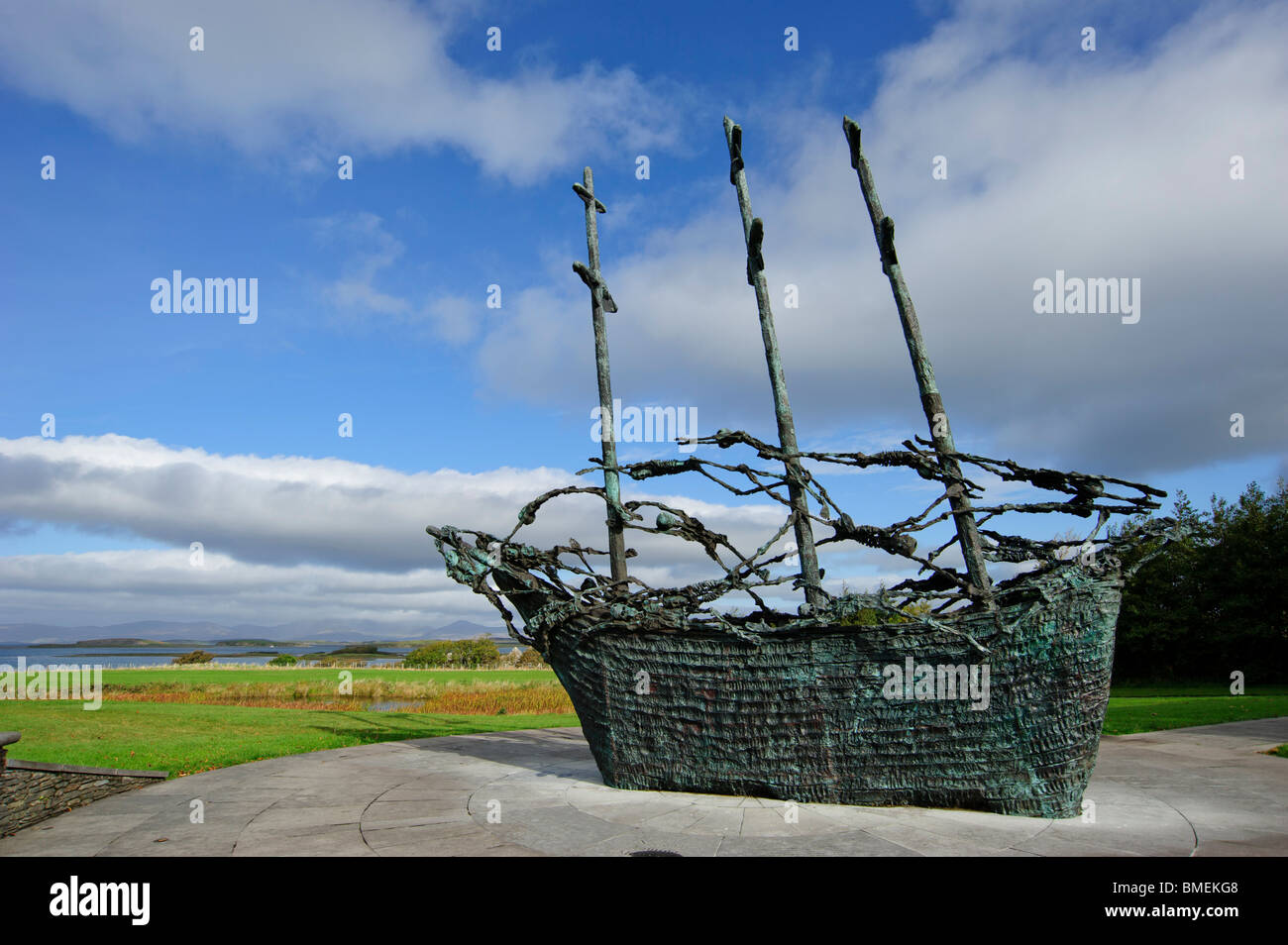 Carestia nazionale Memorial, Murrisk, nella contea di Mayo, Provincia di Connacht, Irlanda Foto Stock