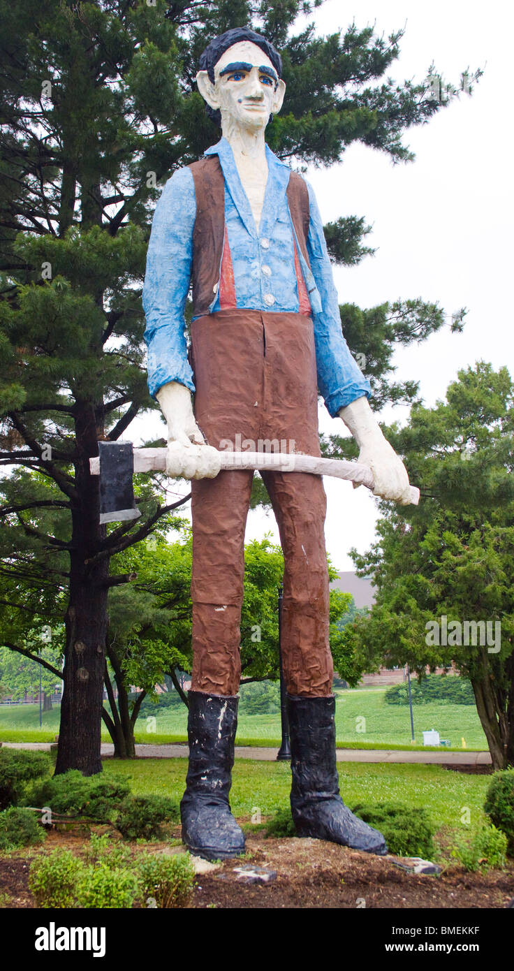30 piedi di altezza di Abraham Lincoln a Springfield Illinois State Fairgrounds Foto Stock