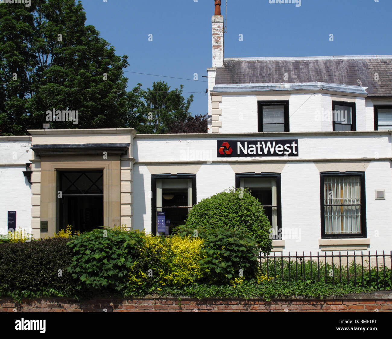 Un Natwest Bank in una città di mercato nel Regno Unito Foto Stock