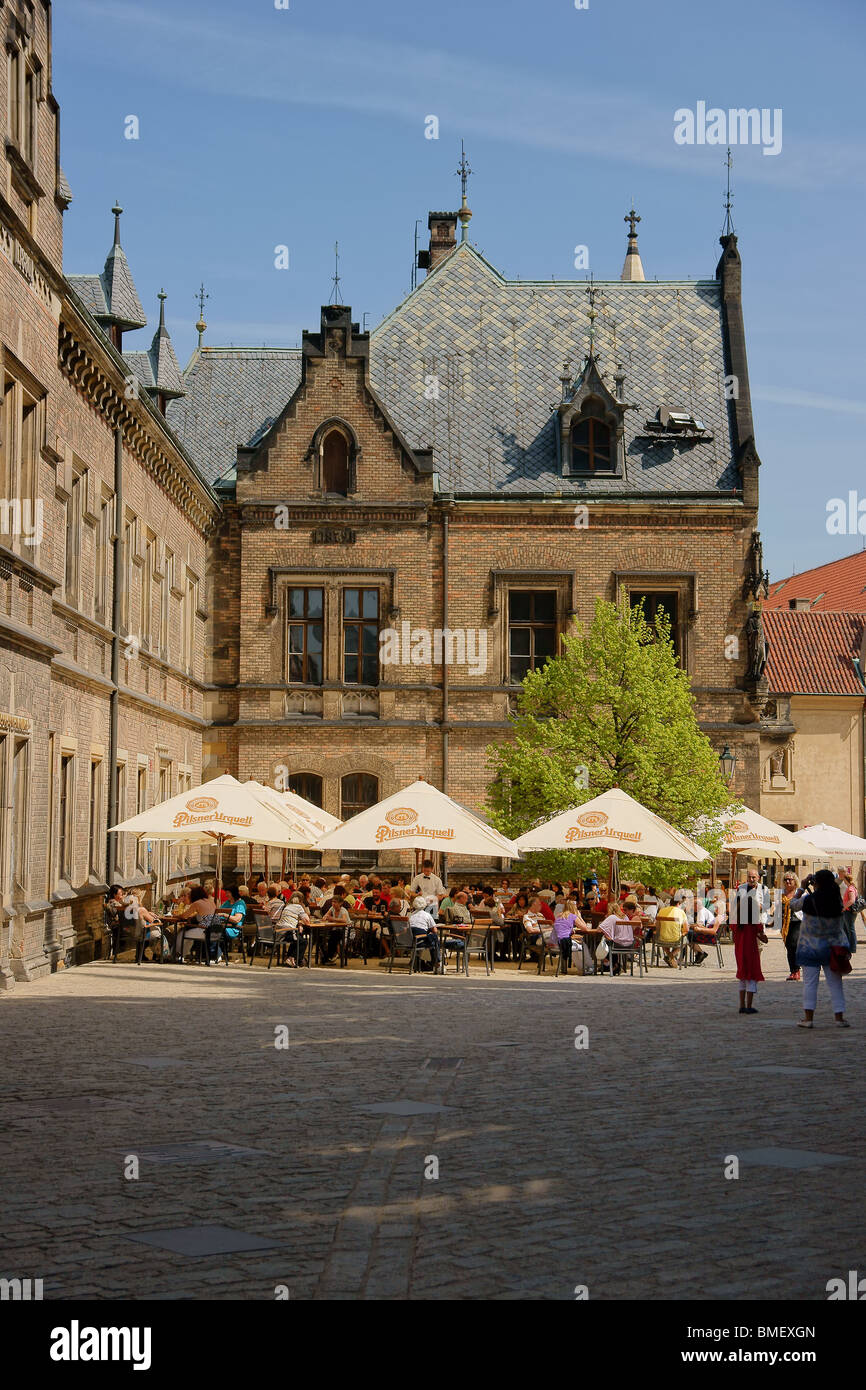 Il Castello di Praga Cafe Foto Stock