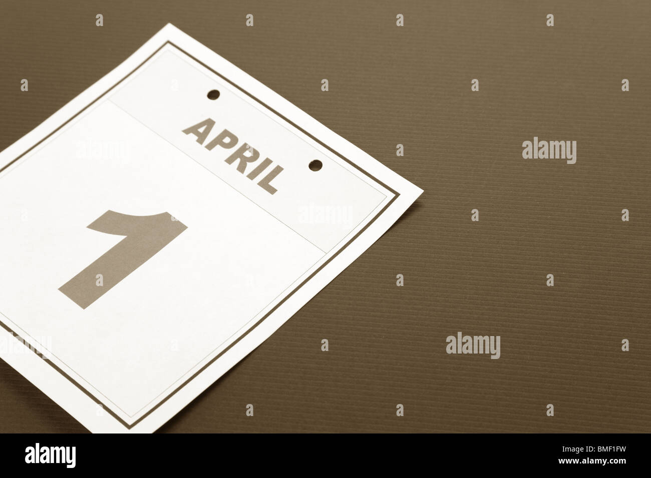 Il giorno degli sciocchi, data di calendario il 1 di aprile per lo sfondo Foto Stock