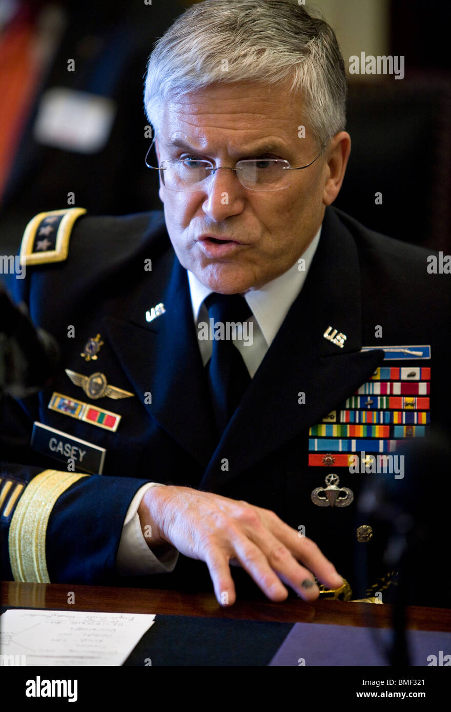 Capo di Stato Maggiore dell Esercito generale George Casey. Foto Stock