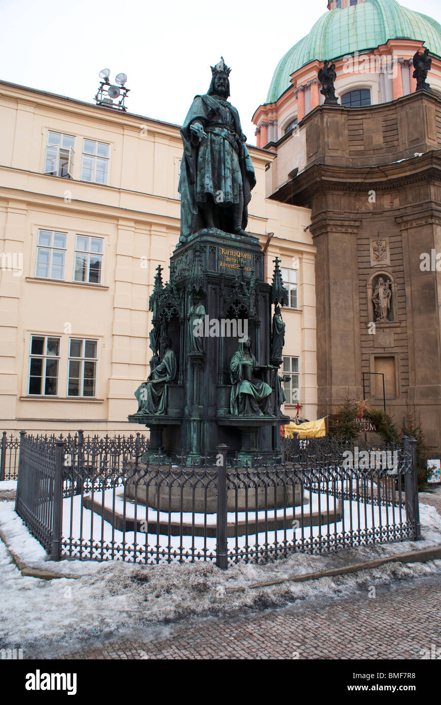 Statua di Carlo IV, Praga Foto Stock