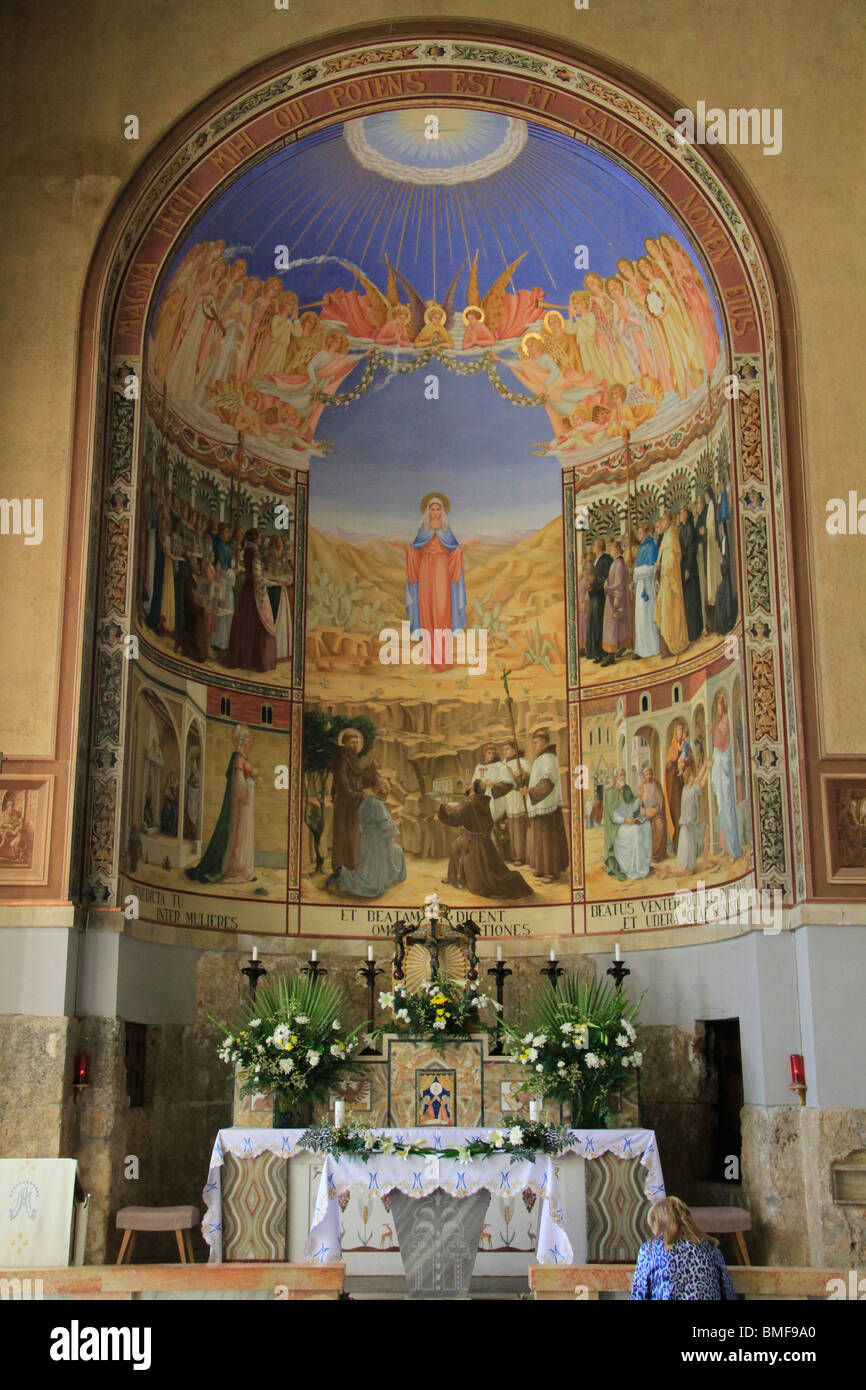 Israele, Gerusalemme, Visitazione giornata presso la chiesa della Visitazione di Ein Karem Foto Stock