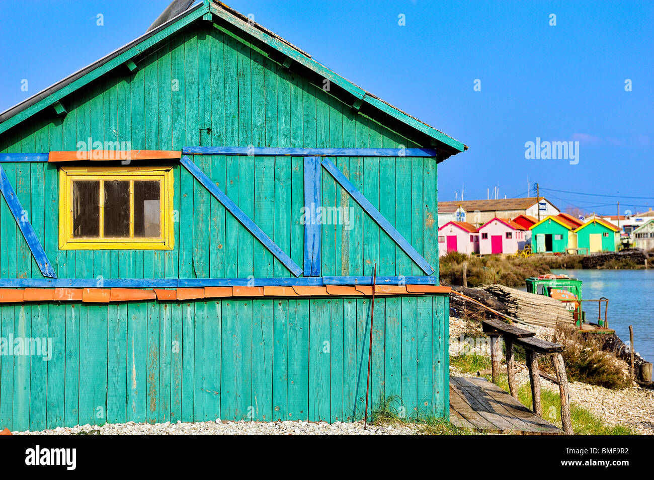 Oyster park, Oleron Island, Francia. Foto Stock