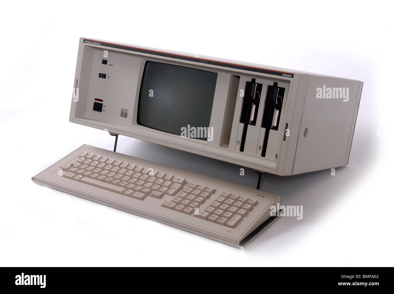 Philips P2000C computer all-in-one a TNMOC, Bletchley Park. Foto © 2010, John Robertson, www.jr-photos.com Foto Stock