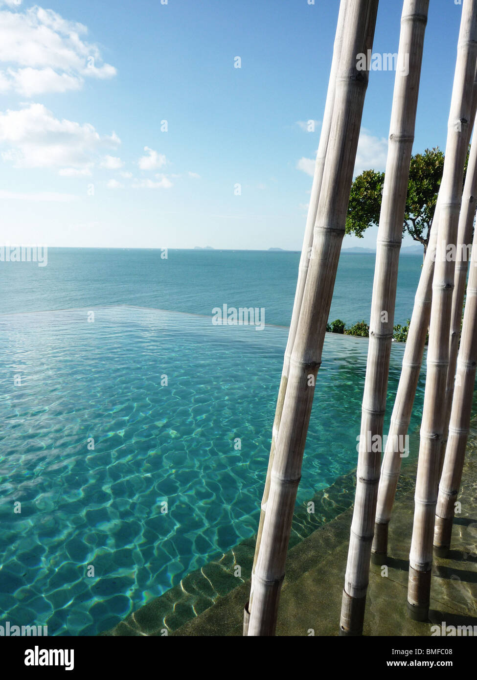 La piscina al Six Senses, Koh Samui Foto Stock