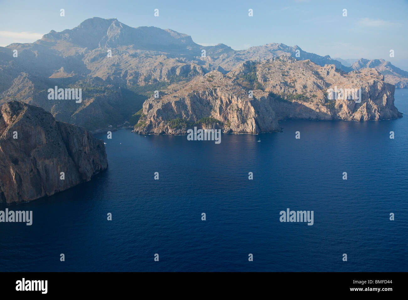 Antenna, visualizzare, di costa, Sa Calobra, settentrionale, Maiorca, Maiorca, Baleari, Isole, Spagna, Europa Foto Stock
