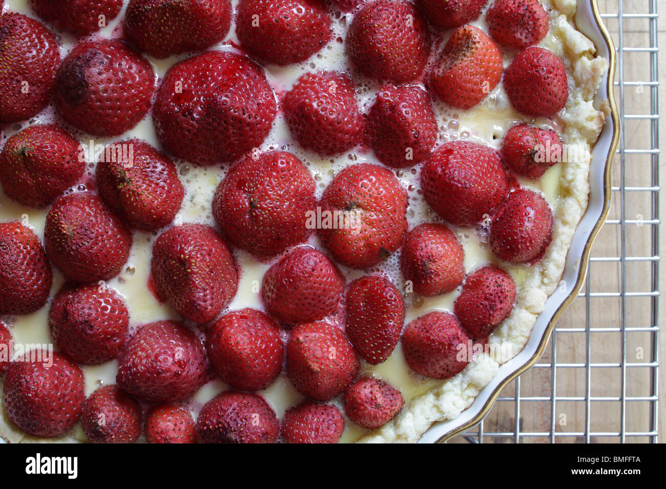 Crostata di fragole Foto Stock